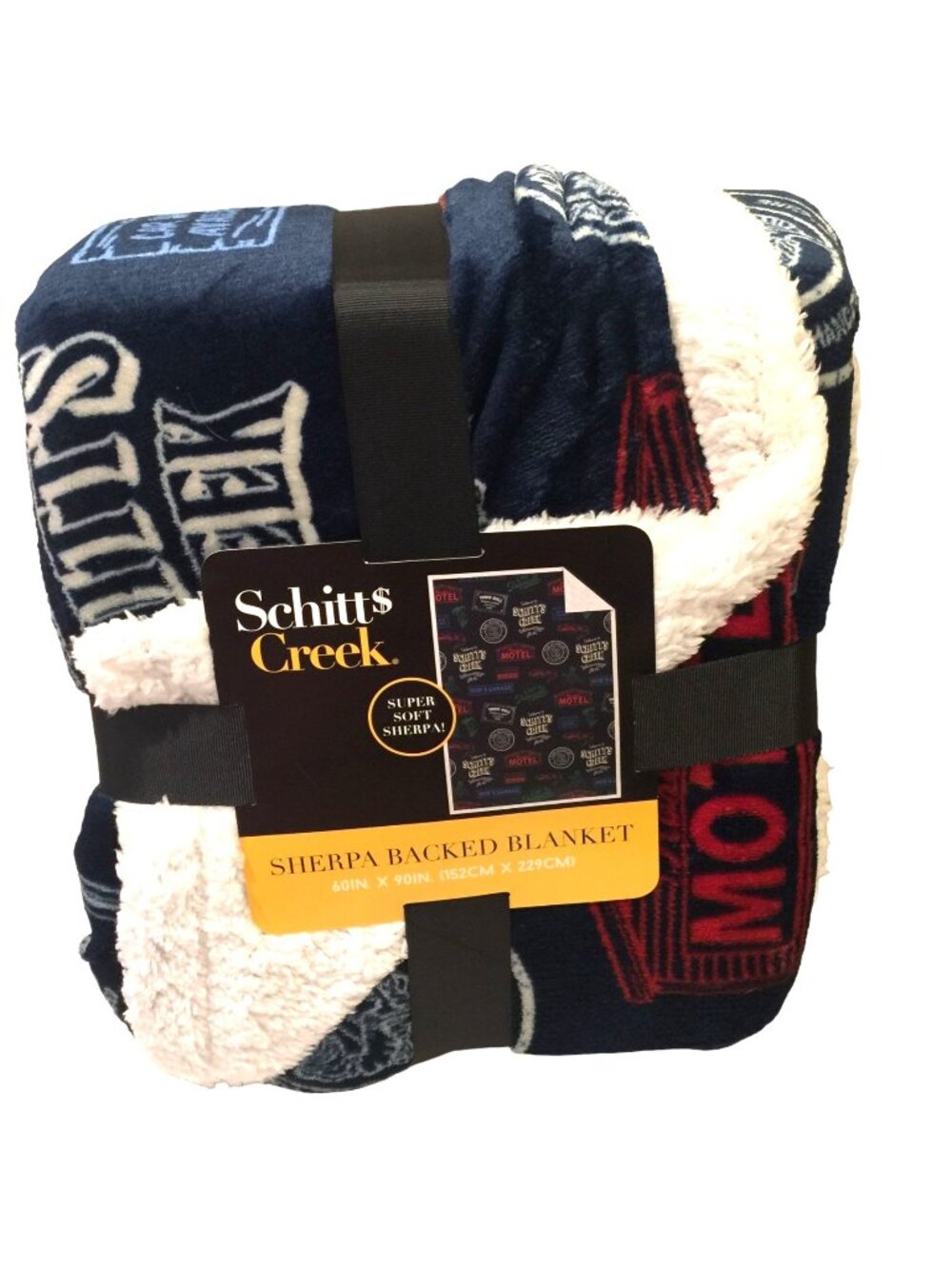 SCHITT"S CREEK Sherpa Backed Blanket Rosebud Hotel Rose Apothecary Bob's Garage